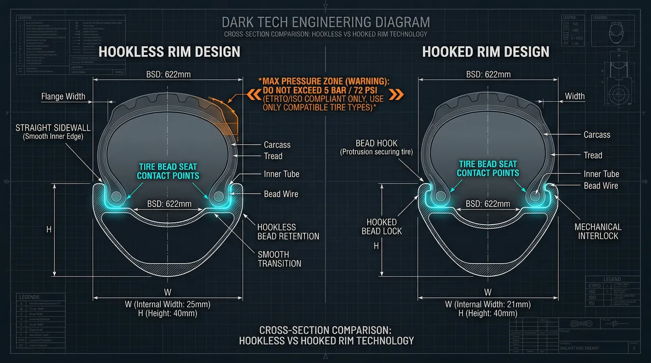 Hookless vs Hooked Rim Safety Limits